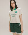 Playera Polo Boxy,BLANCO